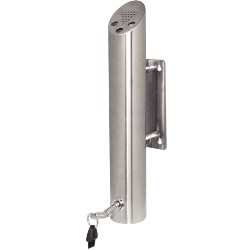 Lot De 2 Cendriers Muraux Extérieurs En Inox - 30x6,2 Cm, Avec Serrure Et Couvercle Amovible, Pour Restaurants, Hôtels, Terrasses
