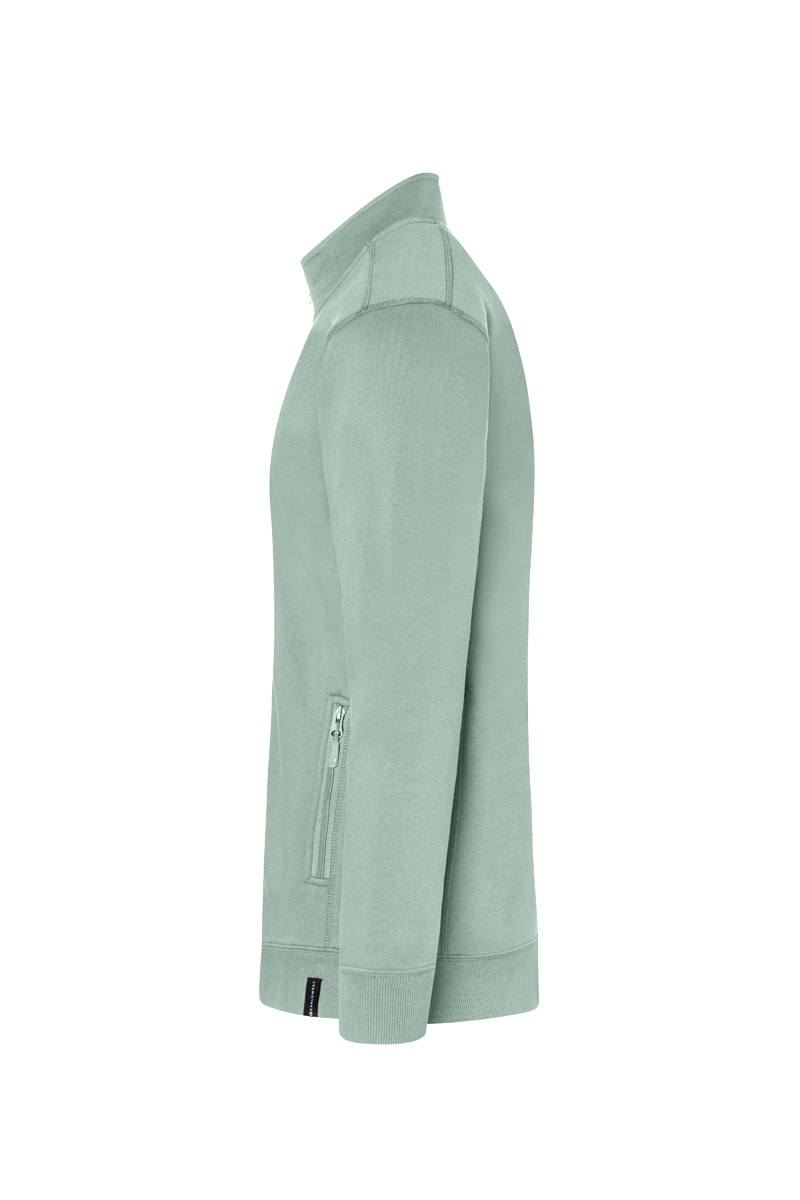 Herren Workwear Sweatjacke Soft-Face, aus nachhaltigem Material - Pistaziengrün - L