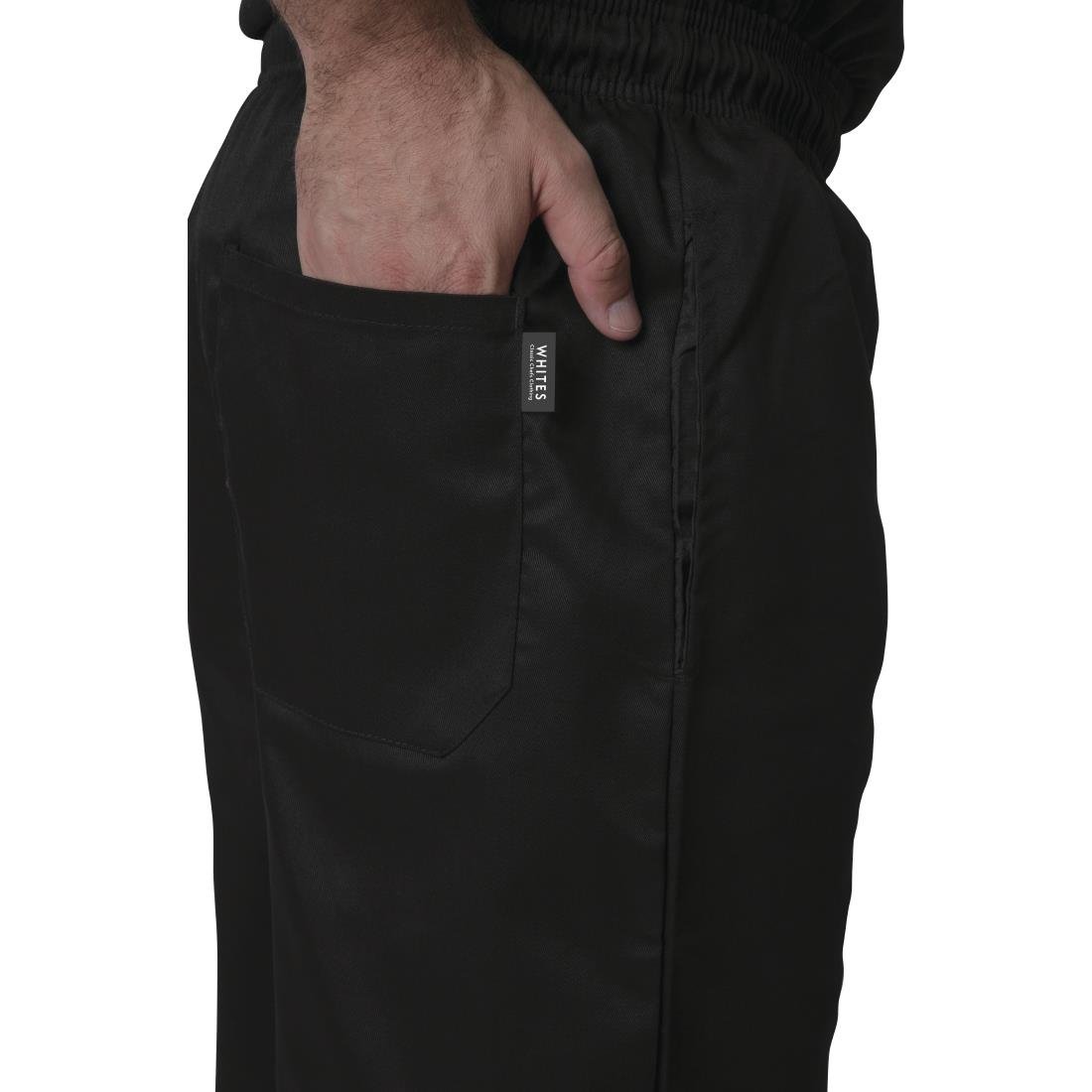 Whites Vegas Unisex Kochhose Polycotton Schwarz L