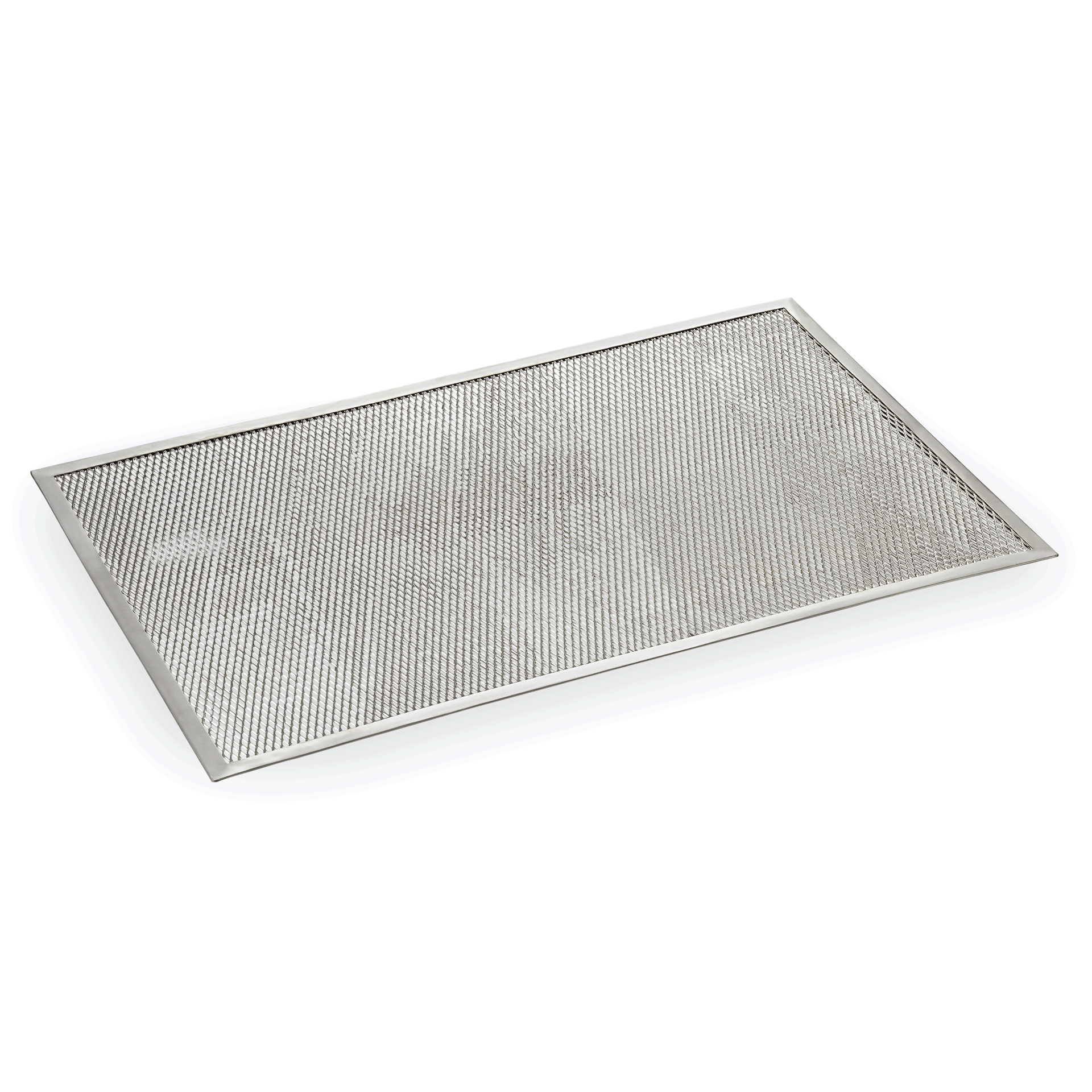 Pizzascherm, 60 x 40 cm, perforatie 4 mm, aluminium