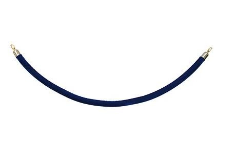 Corde Bleu | Embouts Or | 150cm