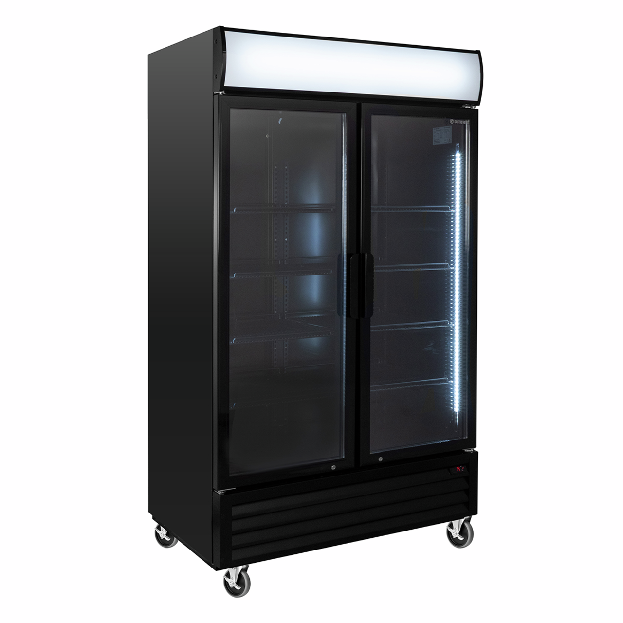 Drankenkoelkast ECO 1000 met klapdeuren en lichtbak