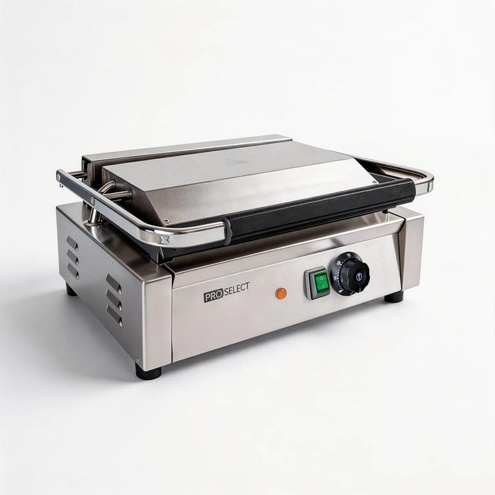 Contactgrill geribbeld 2200W Gietijzer / RVS ProSelect