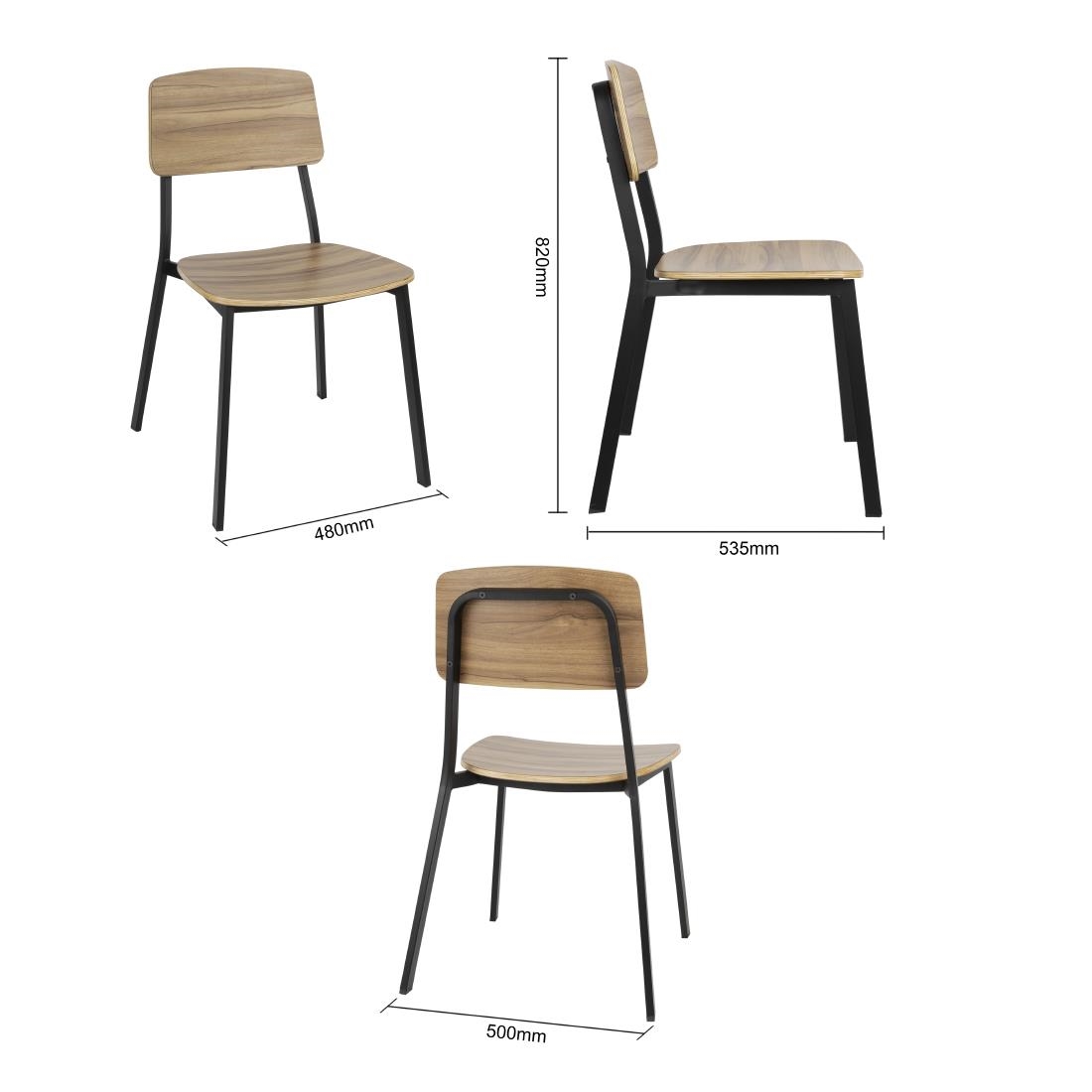 Bolero beaufort houten eetkamerstoelen (pak van 2)