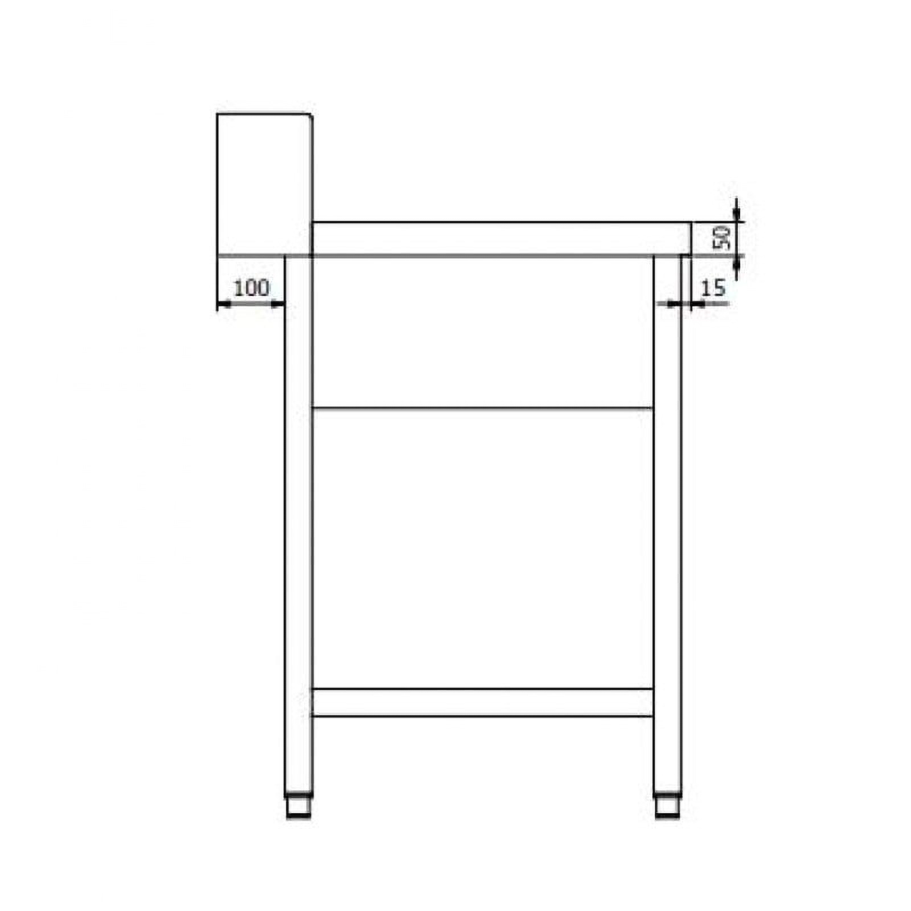 Zulauftisch PROFI 1000 x 700 Rechts für HSM ECO, PROFI & HYPRO