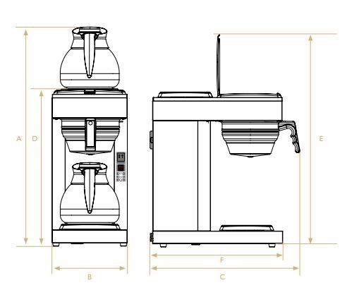 Koffiezetapparaat 1,8 Liter Digitaal | Incl. 2 Glazen Kannen en 2 Warmhoudplaten | 2,4KW