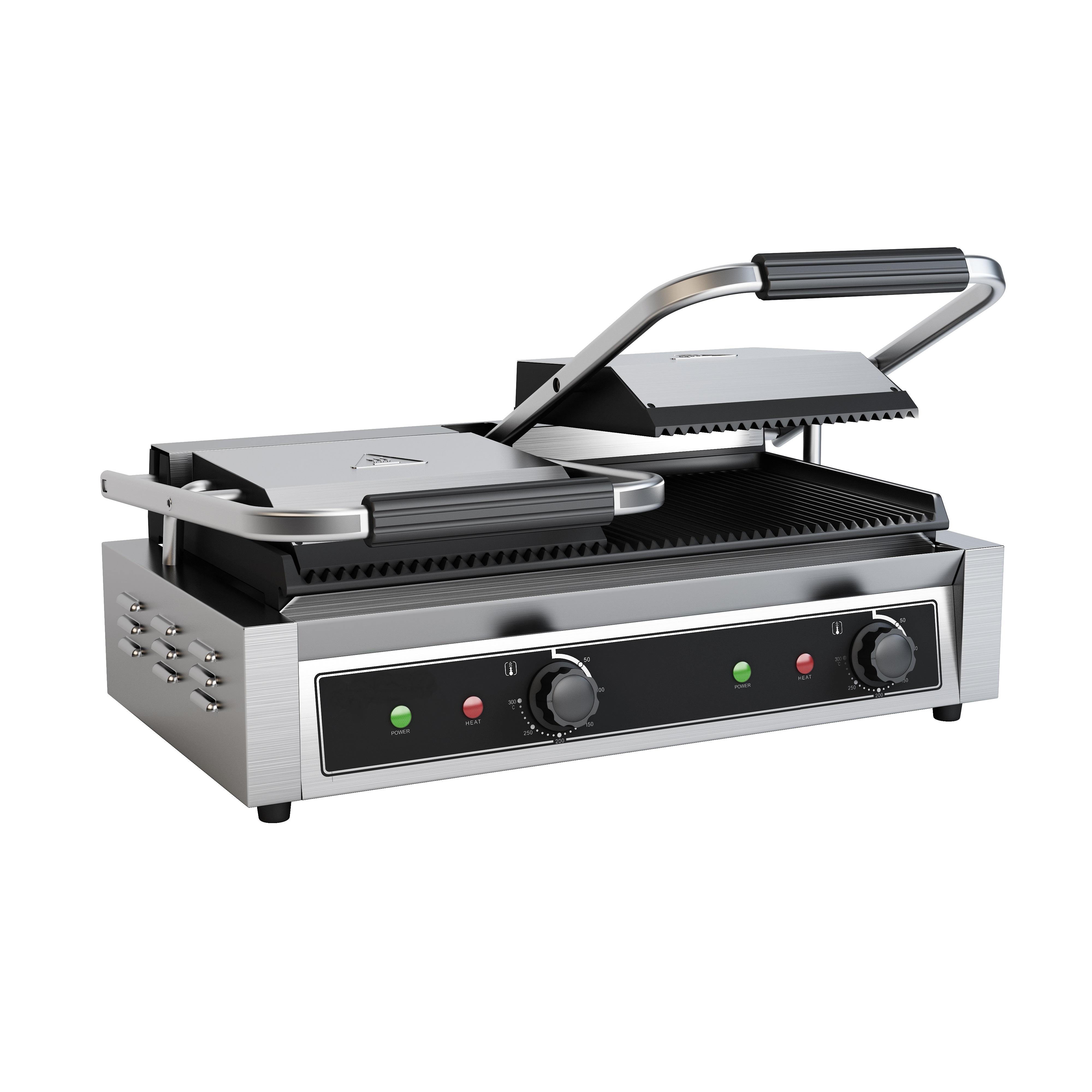 Doppel-Kontaktgrill - Gerillt - 3600W - 580x440x(h)190mm