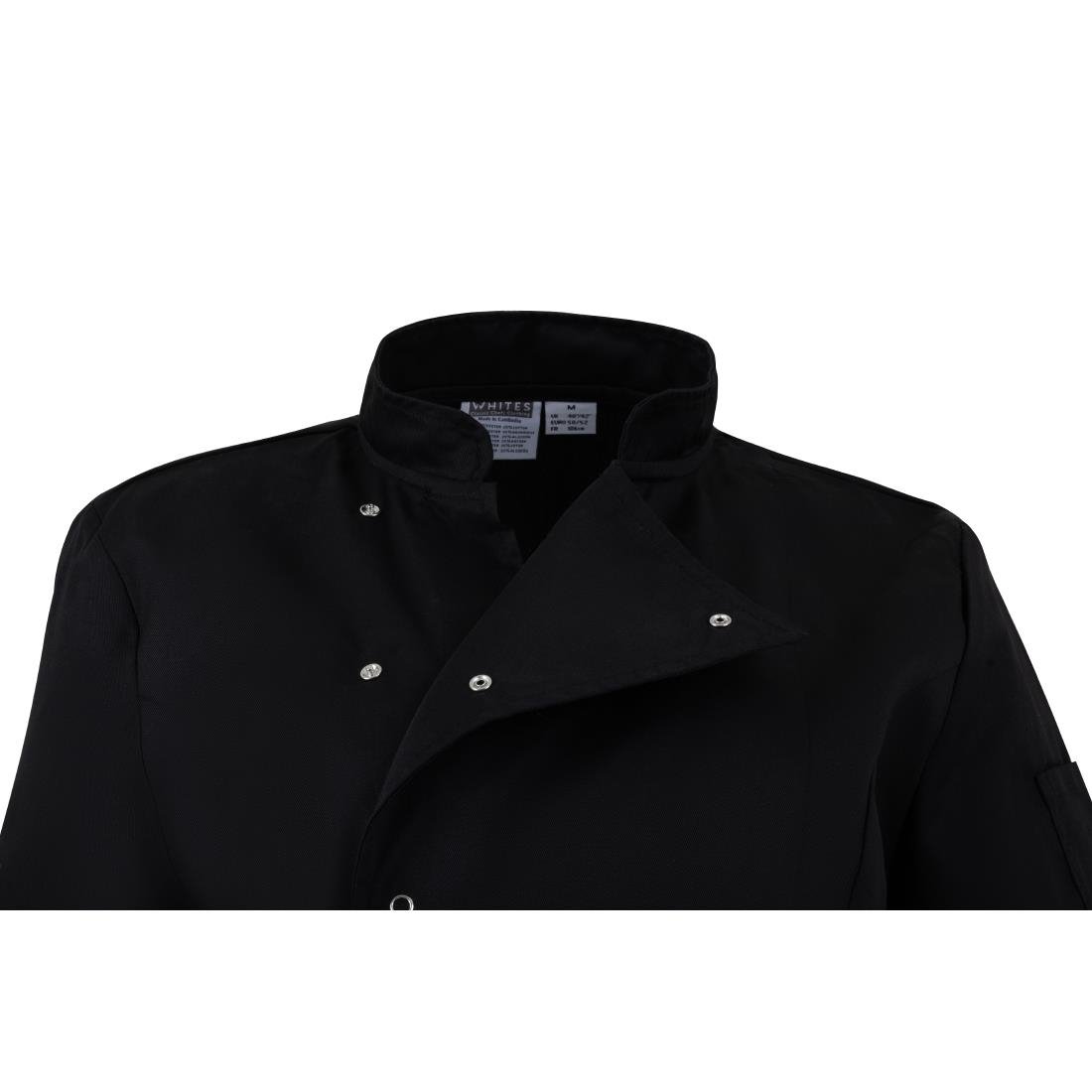 Whites Damen Kochjacke Schwarz Größe L