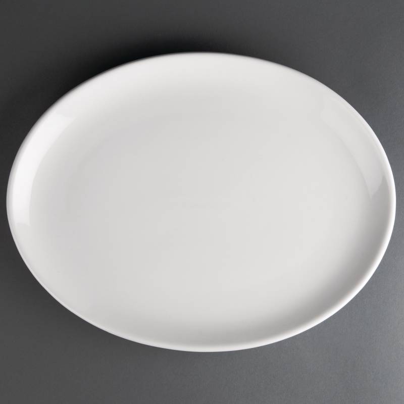 Assiette Creuse Ovale - Athena - Porcelaine Blanche - 305x242mm - 6 Pièces
