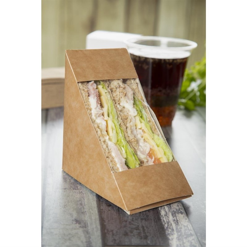 Recyclebare Sandwichbox met PLA-Venster - 500 Stuks (