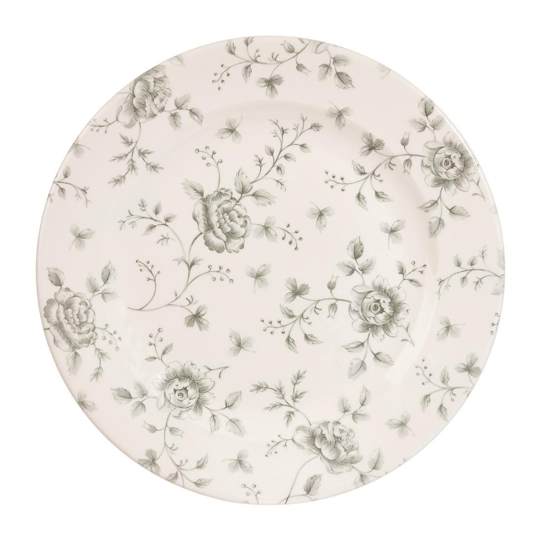 Churchill Rose Chintz Grey bord 27.6 cm pak van 6