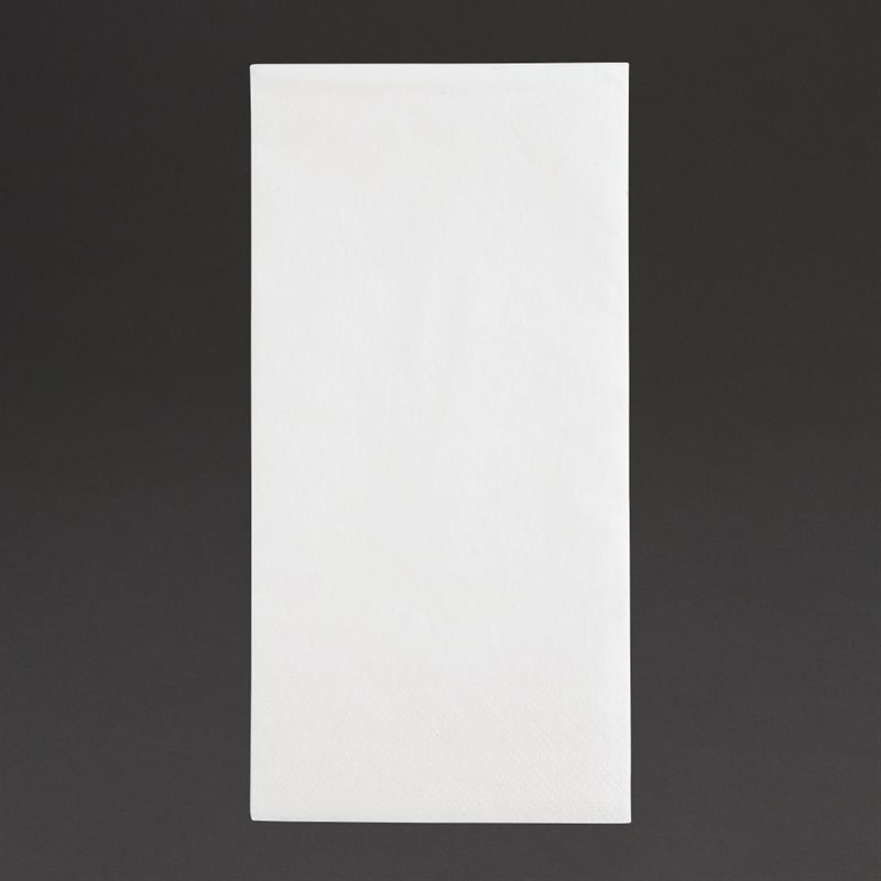 Serviettes de table Fiesta pli 1/8 blanc 400mm | 2000 pièces