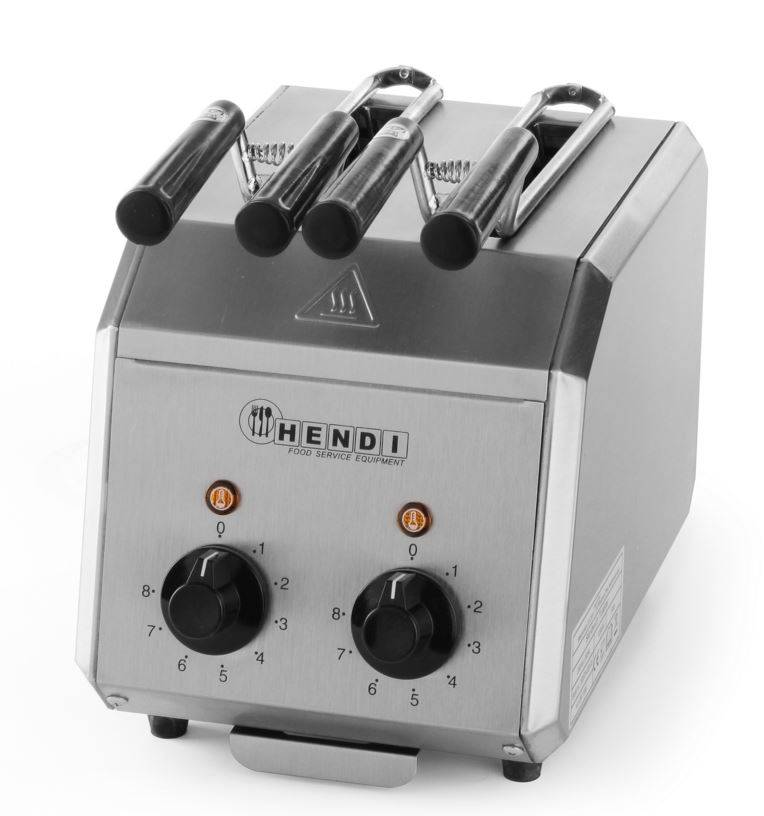 Toaster - 2 Zonen - Edelstahl - 1,2kW