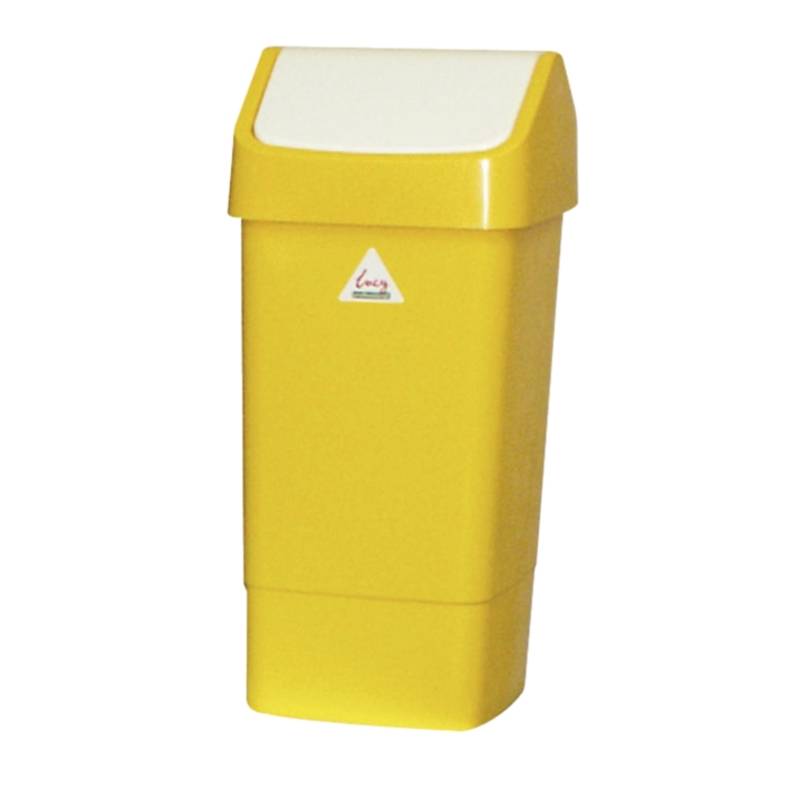 Afvalbak met klapdeksel | 50 liter | Geel