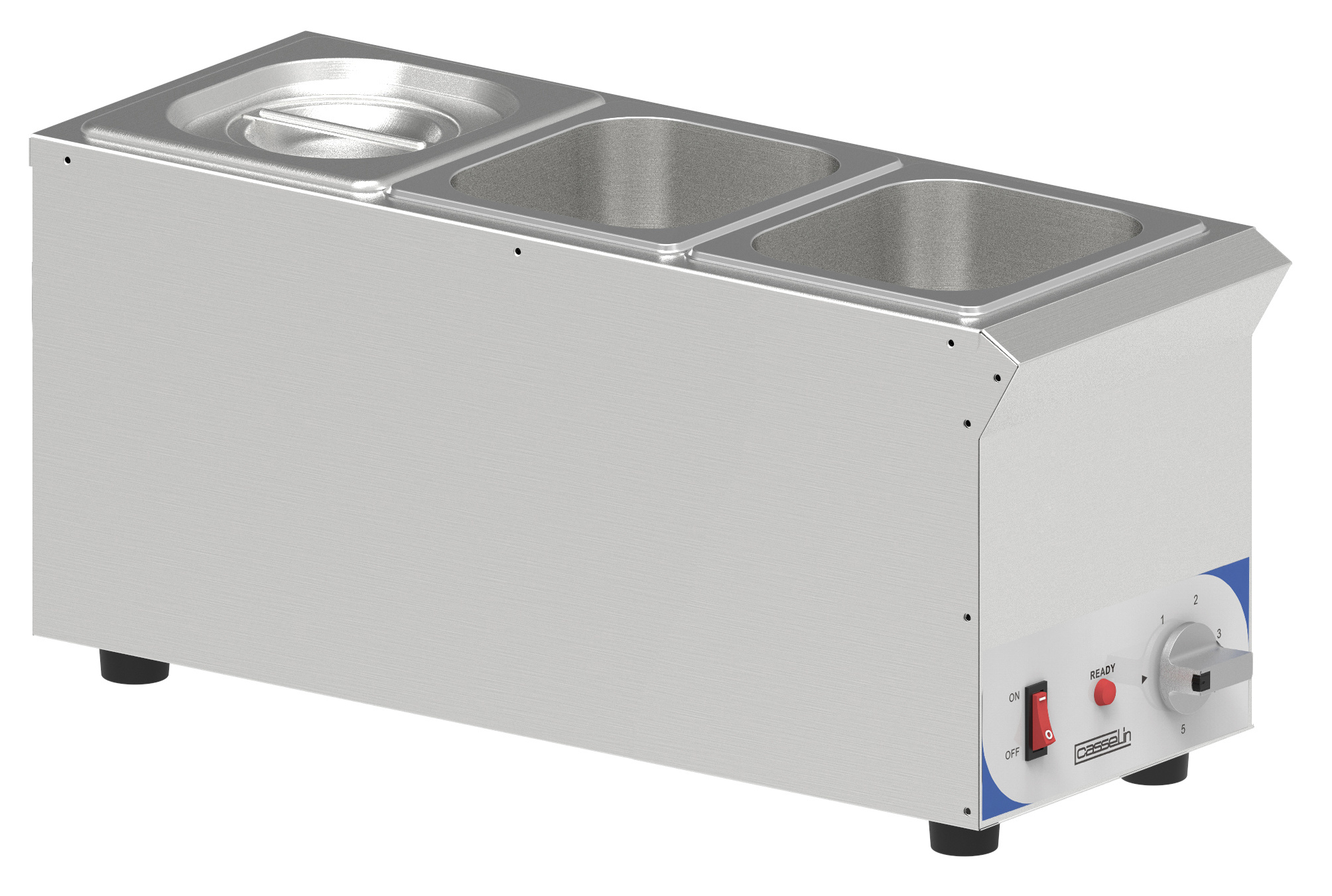 Bain Marie Voor Saus | 3 x GN 1/6 | Compact | 800W | 208x555x(H)255