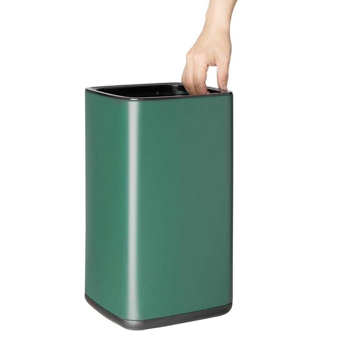 Bolero Quadrat Abfalleimer Grün 10Ltr