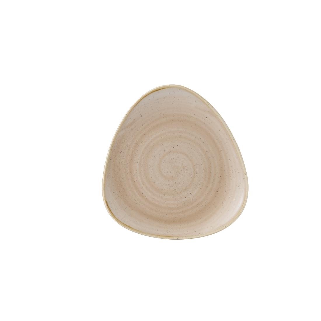 Assiettes triangulaires Churchill Stonecast Nutmeg Cream 192mm (Lot de 12)