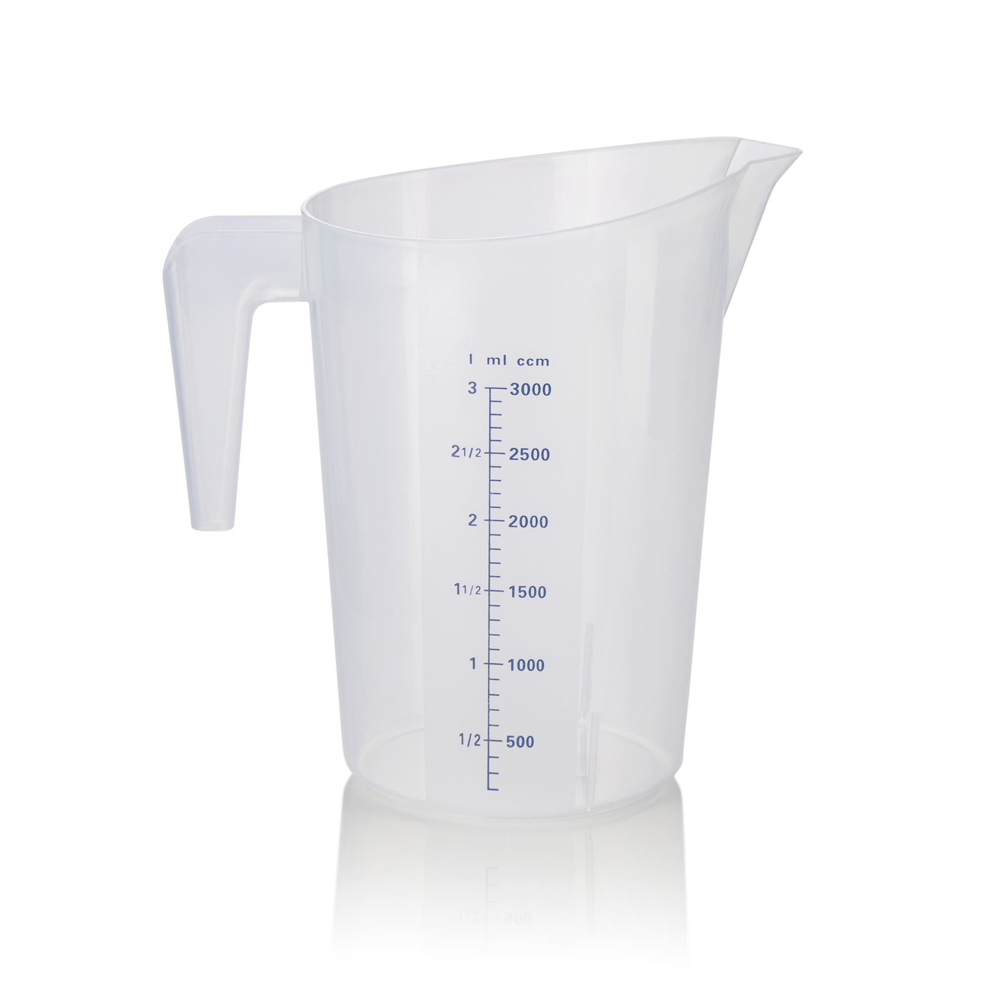 Maatbeker, Ø 19 cm, 3 liter, met 100 ml schaalverdeling, polypropyleen