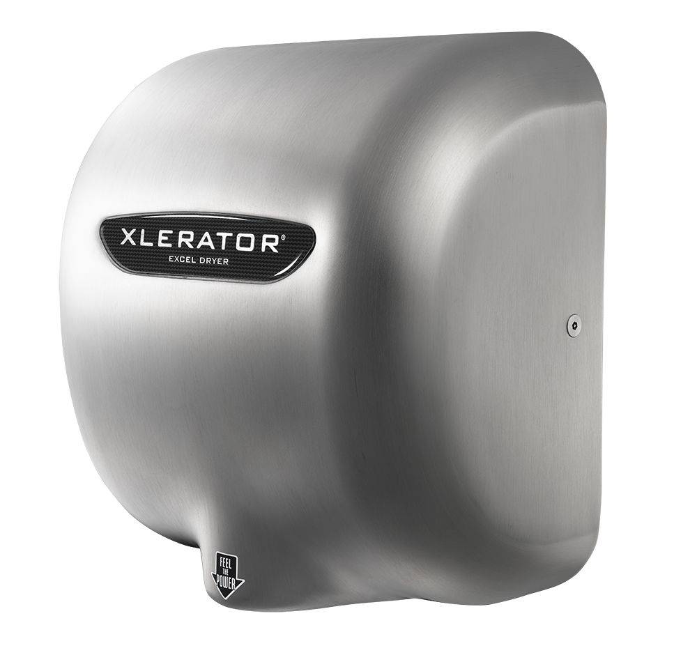 Sèche-mains Xlerator inox | Très fort | 10 secondes | 1400W | Acier inoxydable brossé