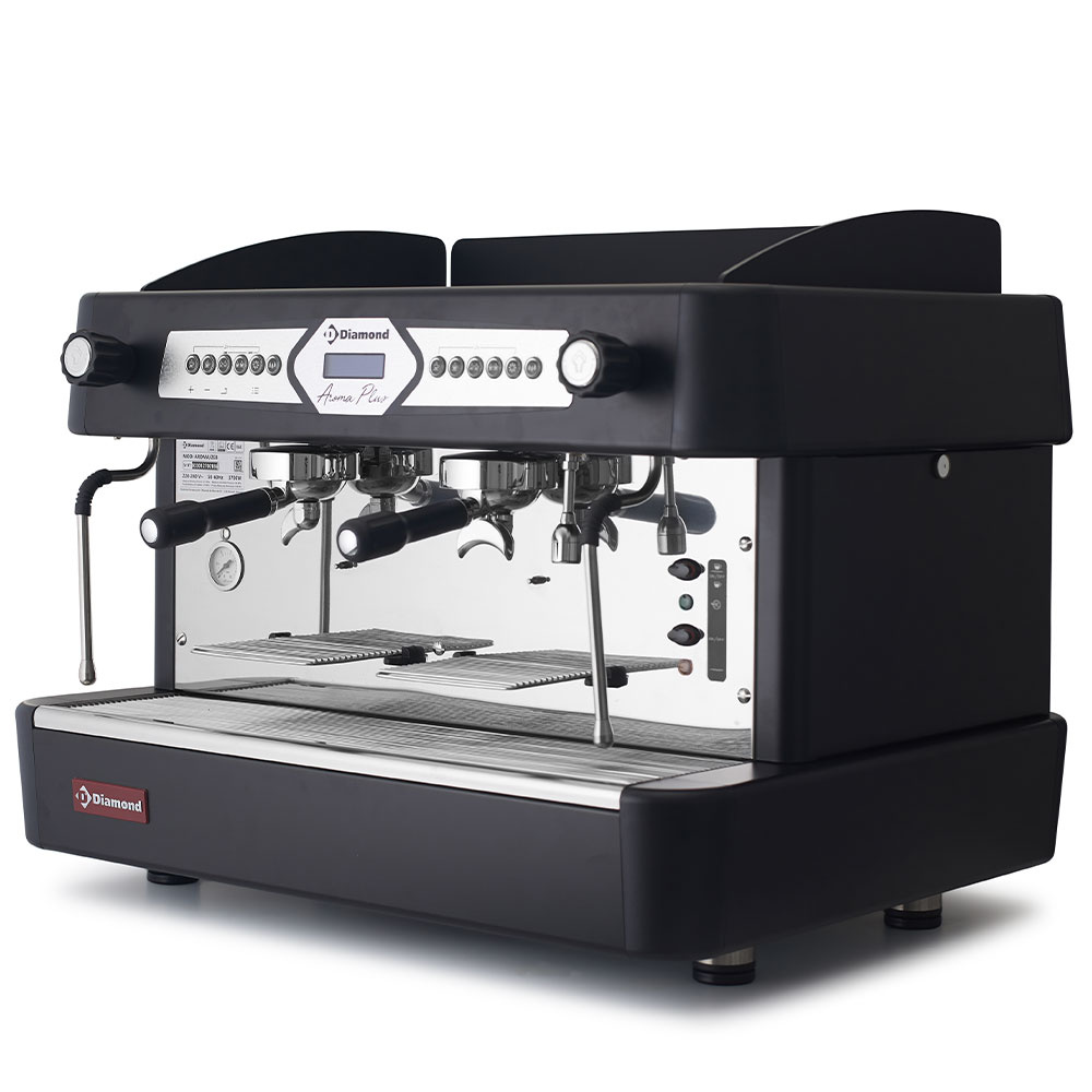 Espressomaschine Schwarz | Automatisch mit Display | 750x600x(H)595mm