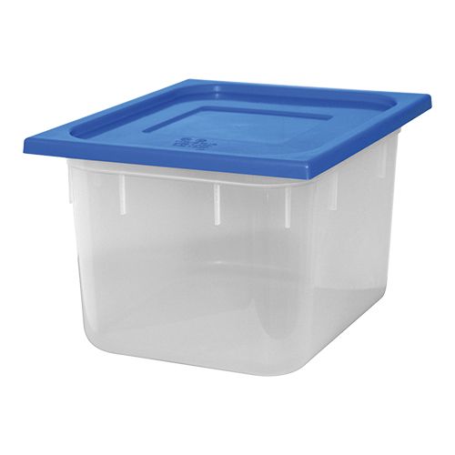 Lebensmittelbehälter mit blauem Deckel | Polypropylen | 1/2GN | Erhältlich in 3 Tiefen