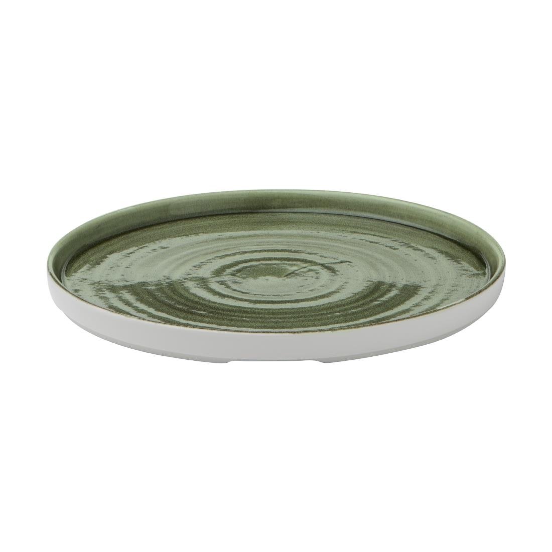 Assiettes avec rebord Churchill Stonecast Patina Green 260mm (Lot de 6)