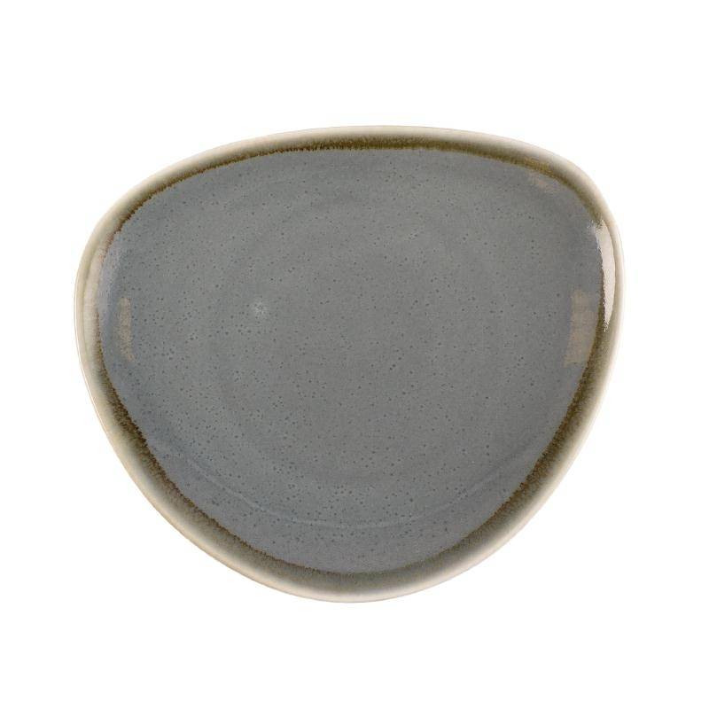Assiette Triangulaire "Kiln" | Porcelaine Océan | Ø165mm | 6 Pièces