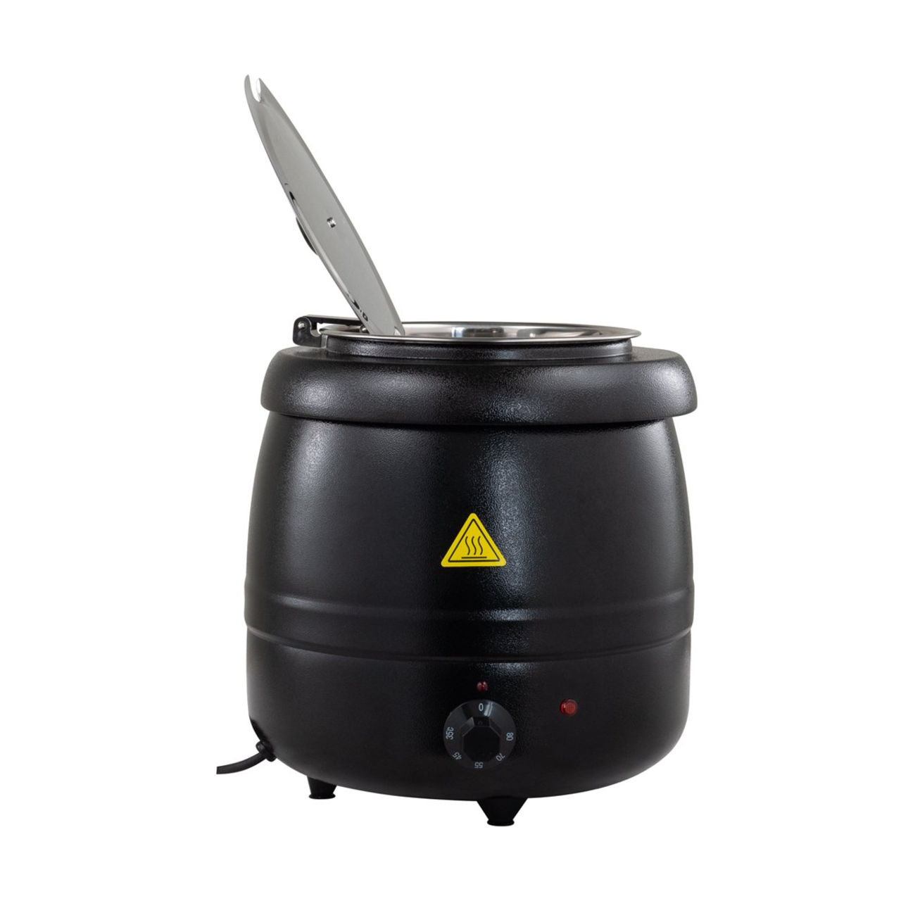 Soepketel ECO zwart, 10 liter, tot 95 °C, uitneembare RVS binnenpan