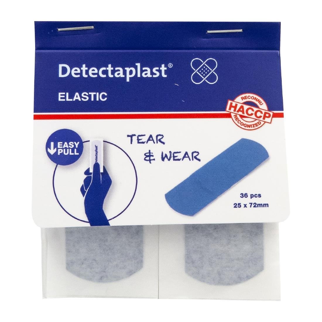 Detectaplast elastische pleister 25x72mm - 100 st