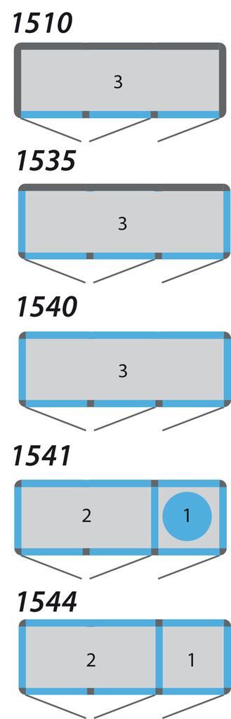 Display Tiefkühlschrank Aluminium | 3 Klapptüren | +5°C / -25°C  | 2 Seiten Glas | 197x64x(h)193cm