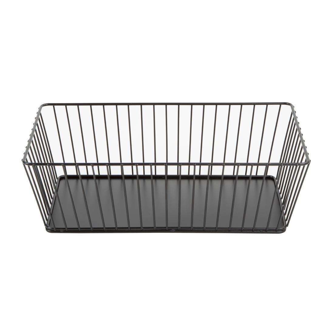 Olympia Wire Food Display Tray Rechteckig Schwarz 330x190x100mm
