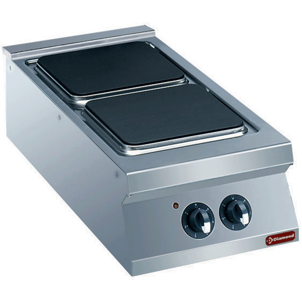 Table de cuisson électrique - 2 plaques carrées - 400x900x (h) 320mm
