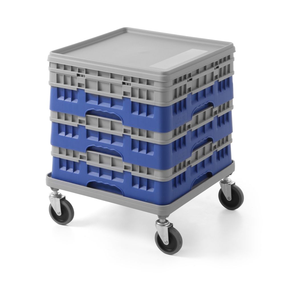 Fahrgestell für Universal-Regale 500×500 mm - AmerBox - Hellgrau - 500x500x(H)180mm