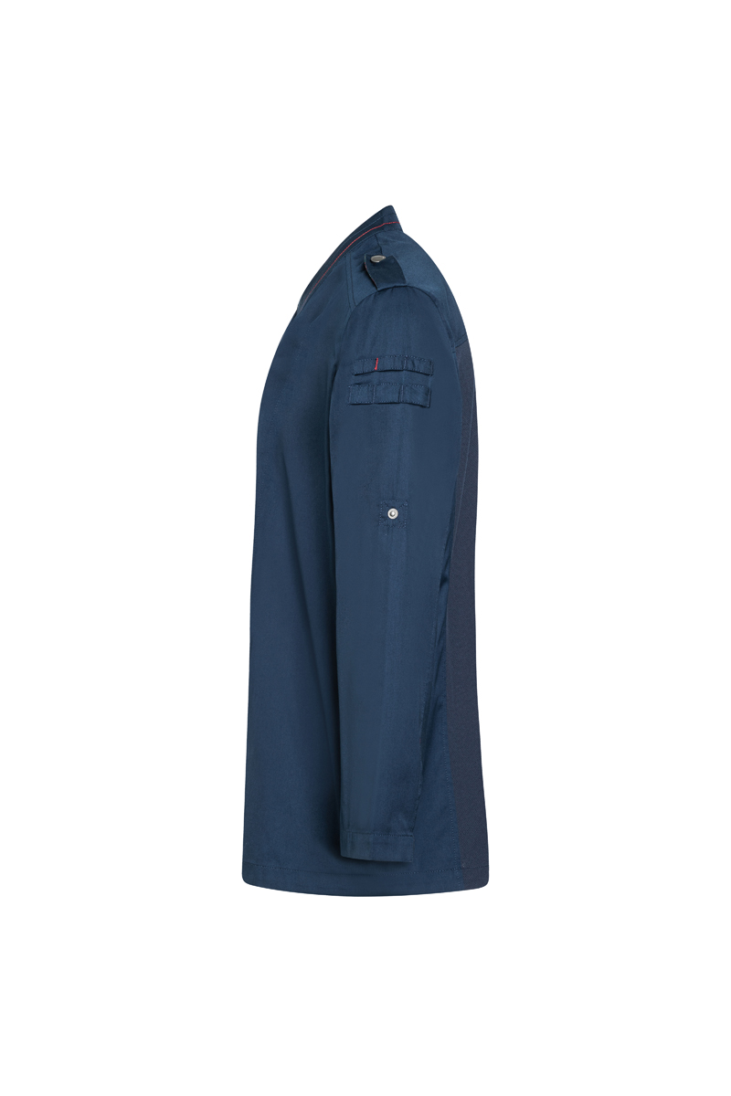 Veste de cuisine à manches longues pour homme ROCK CHEF-Stage2, en matière durable - Bleu Acier - 46