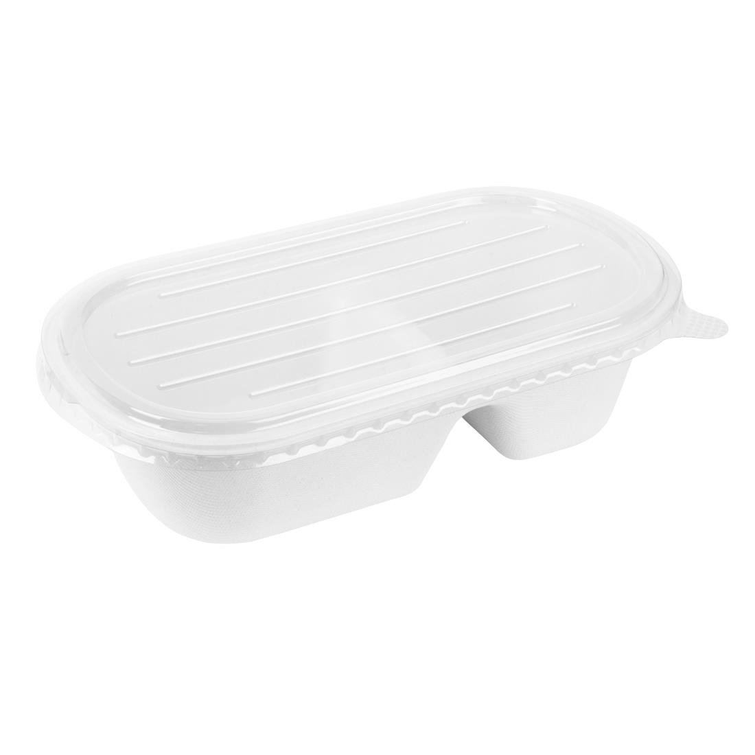 Fiesta Recyclable PET-Deckel für Bagasse-Ovalbehälter (100 Stück)