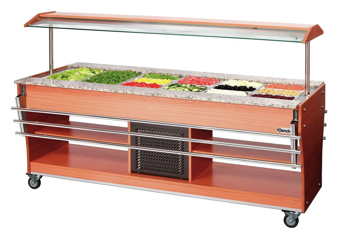 1 glissière plateaux, 6x 1/1 GN