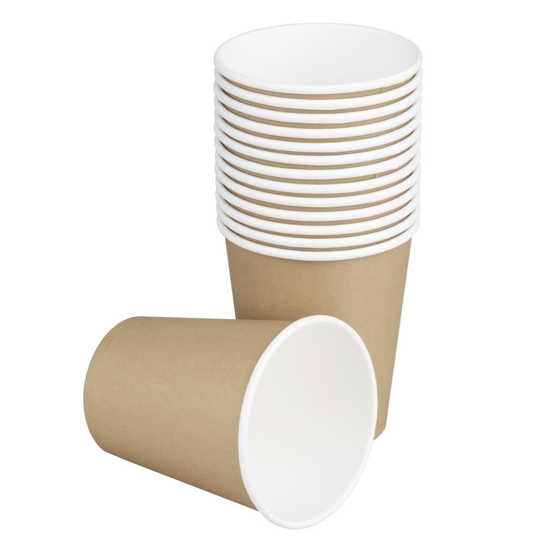 Fiesta Recycelbare Kaffeebecher Einwandig Kraft 180ml (1000 Stück)