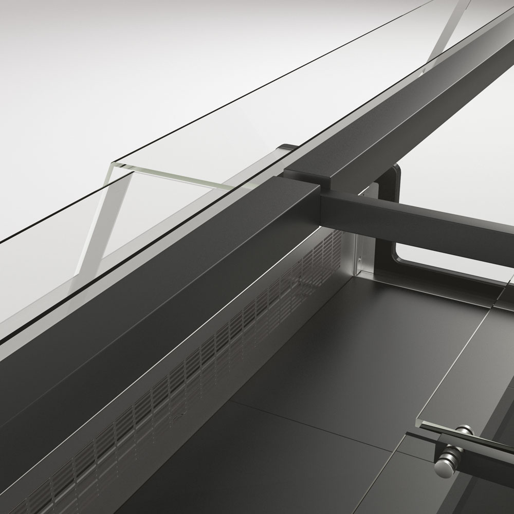 Kühl Verkaufstheke EN & GN, untere Glasscheibe, belüftet, ohne Reserve