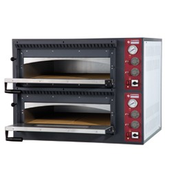 Pizza Oven Elektrisch Dubbel | 2x 6 Pizza's Ø33cm | 14,4kW | 980x1210x(H)750mm
