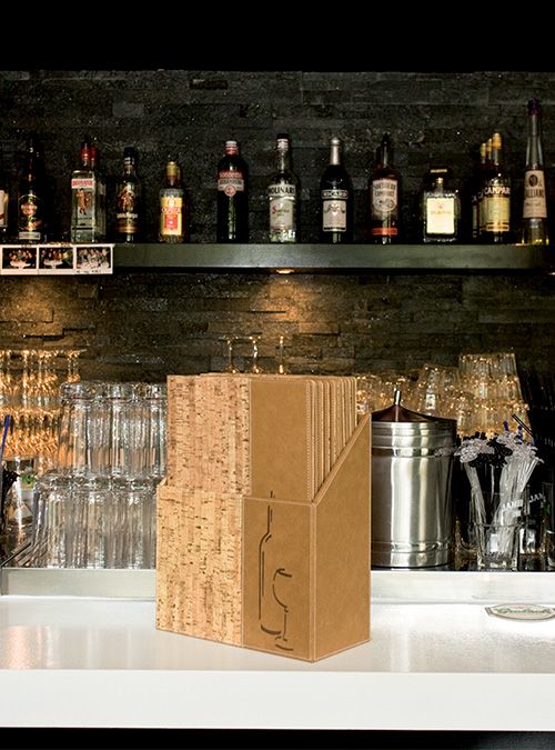 Box mit 10 Weinkarten A4 Design | Kork | 370x290x210mm