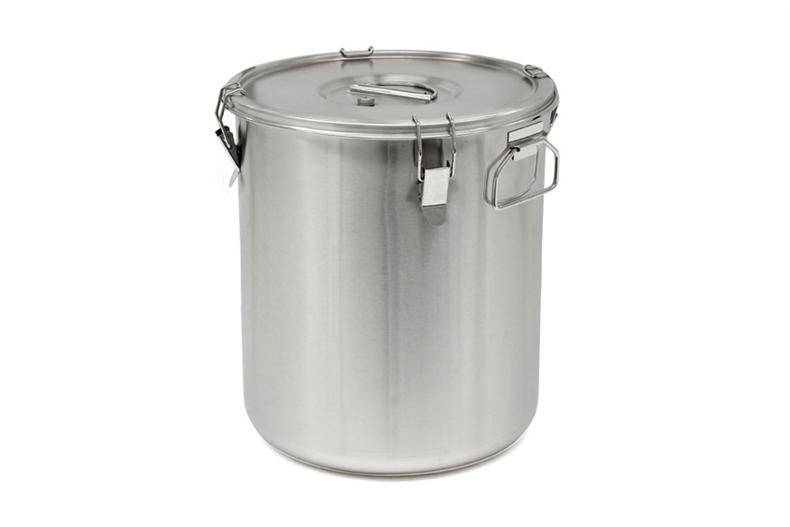 Thermosteel Suppenbehälter | 30 liter | Griffen Seitlich | Edelstahl AISI 304 Doppelwandig | Stapelbar | Ø36cm x (h)40cm