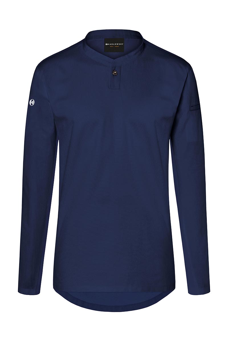 Dameswerkshirt Met Lange Mouwen - Marineblauw - Xs