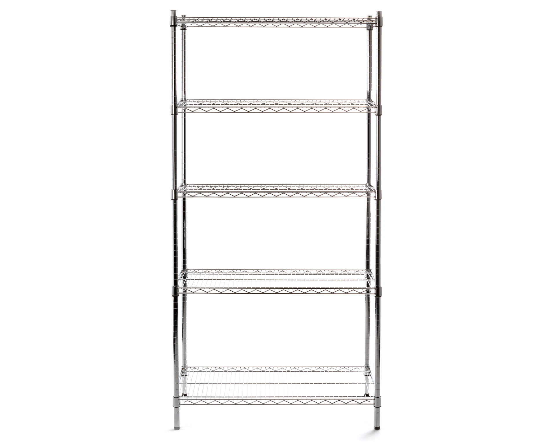 Rayonnage Métallique - Chromé - 5 étagères - 910x455x(h)1810mm