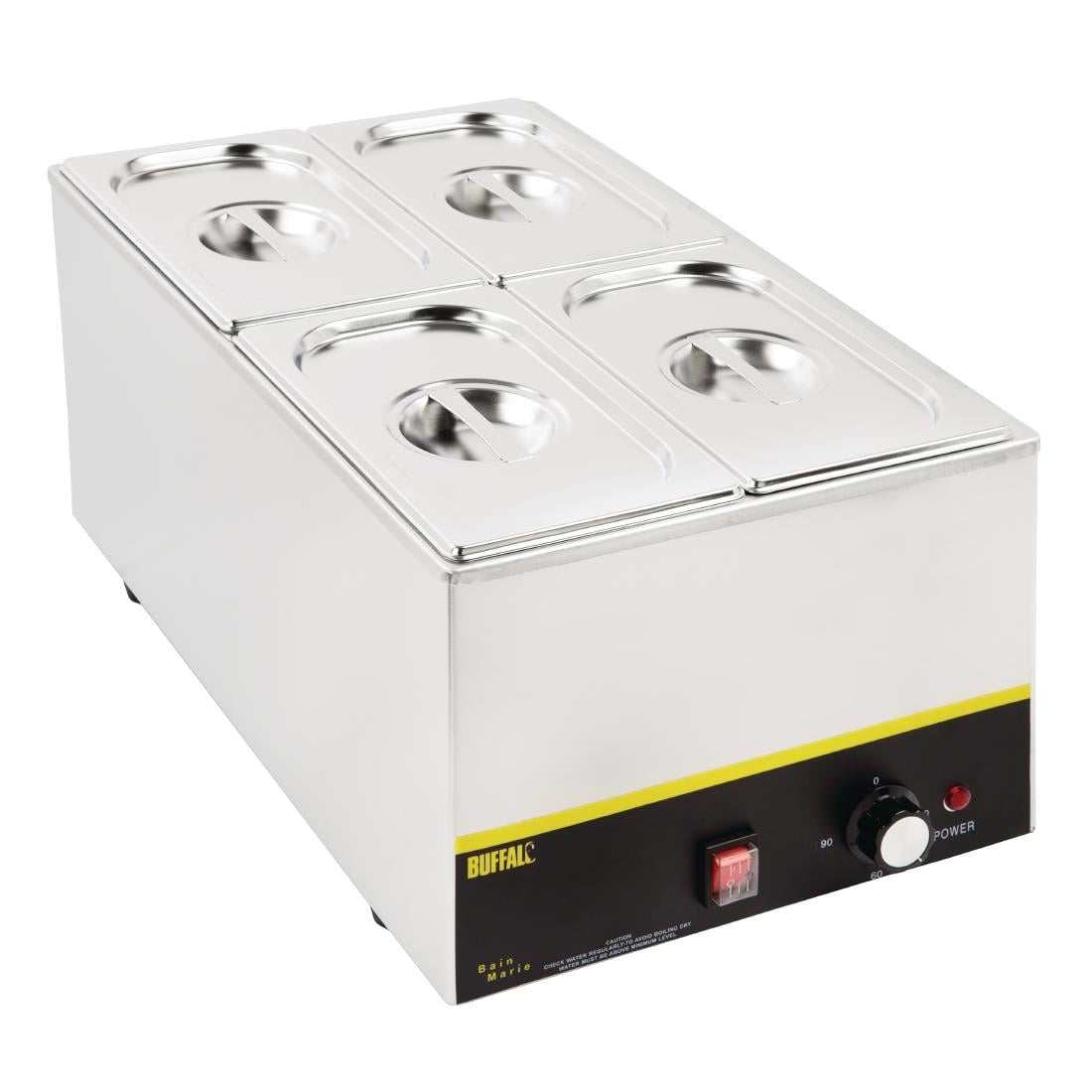 Vogue Edelstahl Gastronorm Behälter Set 4 1/4 Mit Deckel