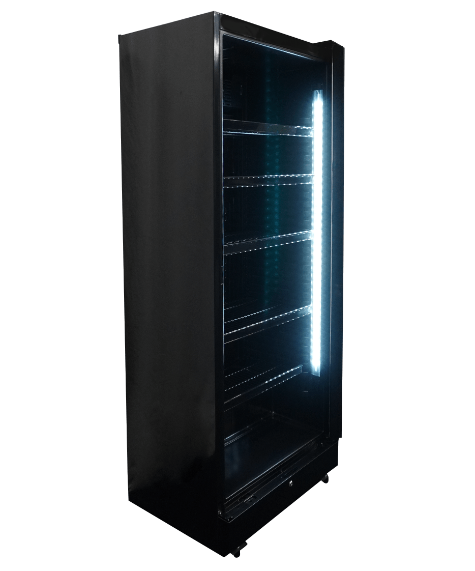 Drankenkoelkast 1 Glasdeur Zwart Sve-450 Bl