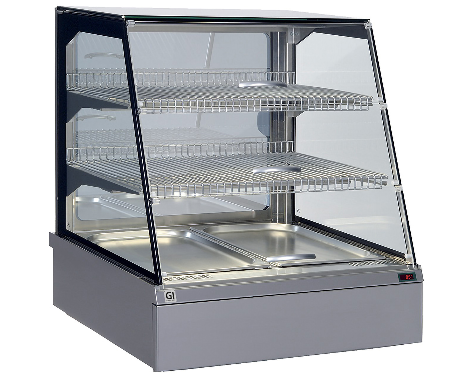 Vitrine chauffante self-service 2x GN1/1 - 746x717x(H)845mm