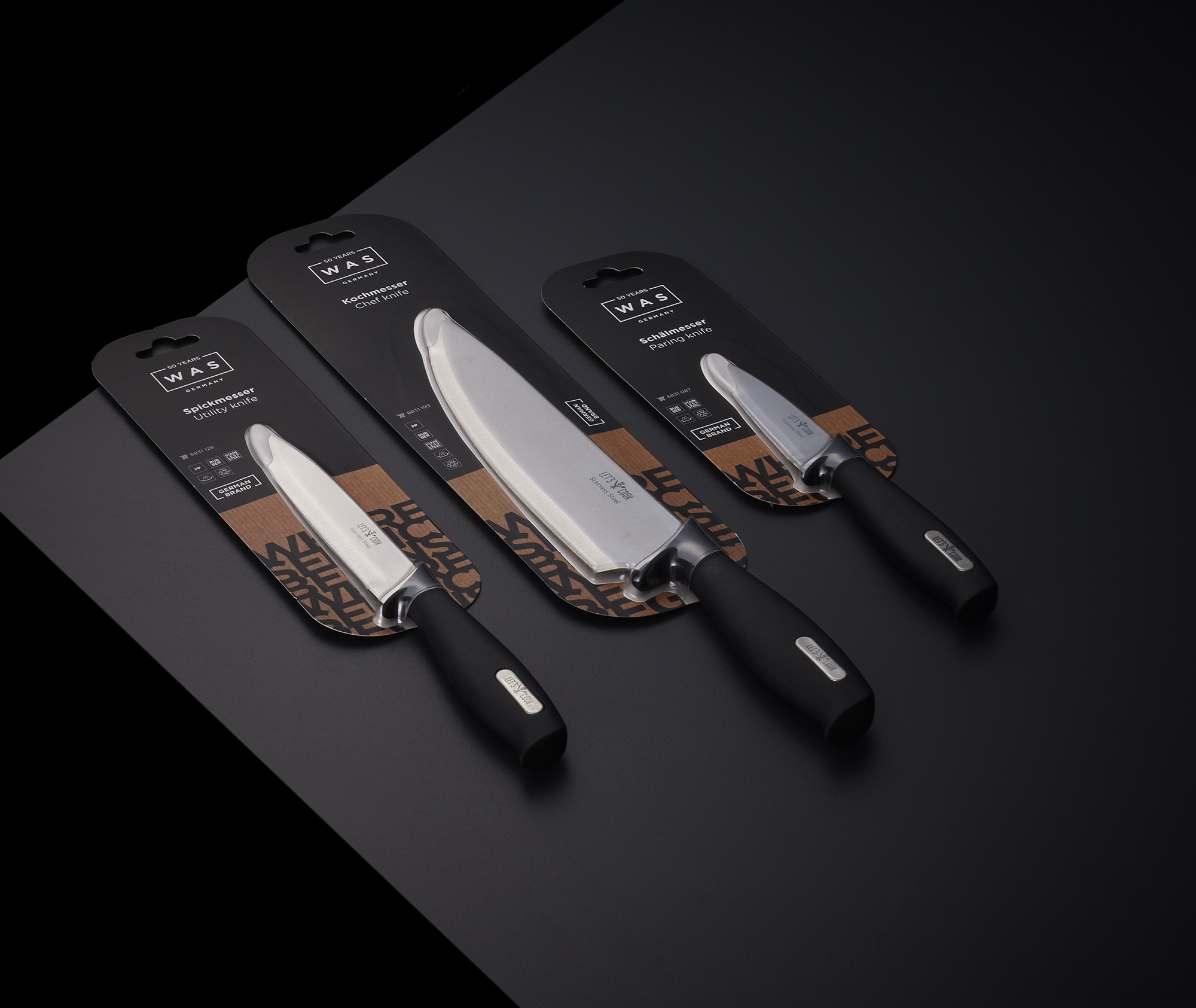 Schilmesje LET'S COOK mes, 19 cm, roestvrij staal, rubber