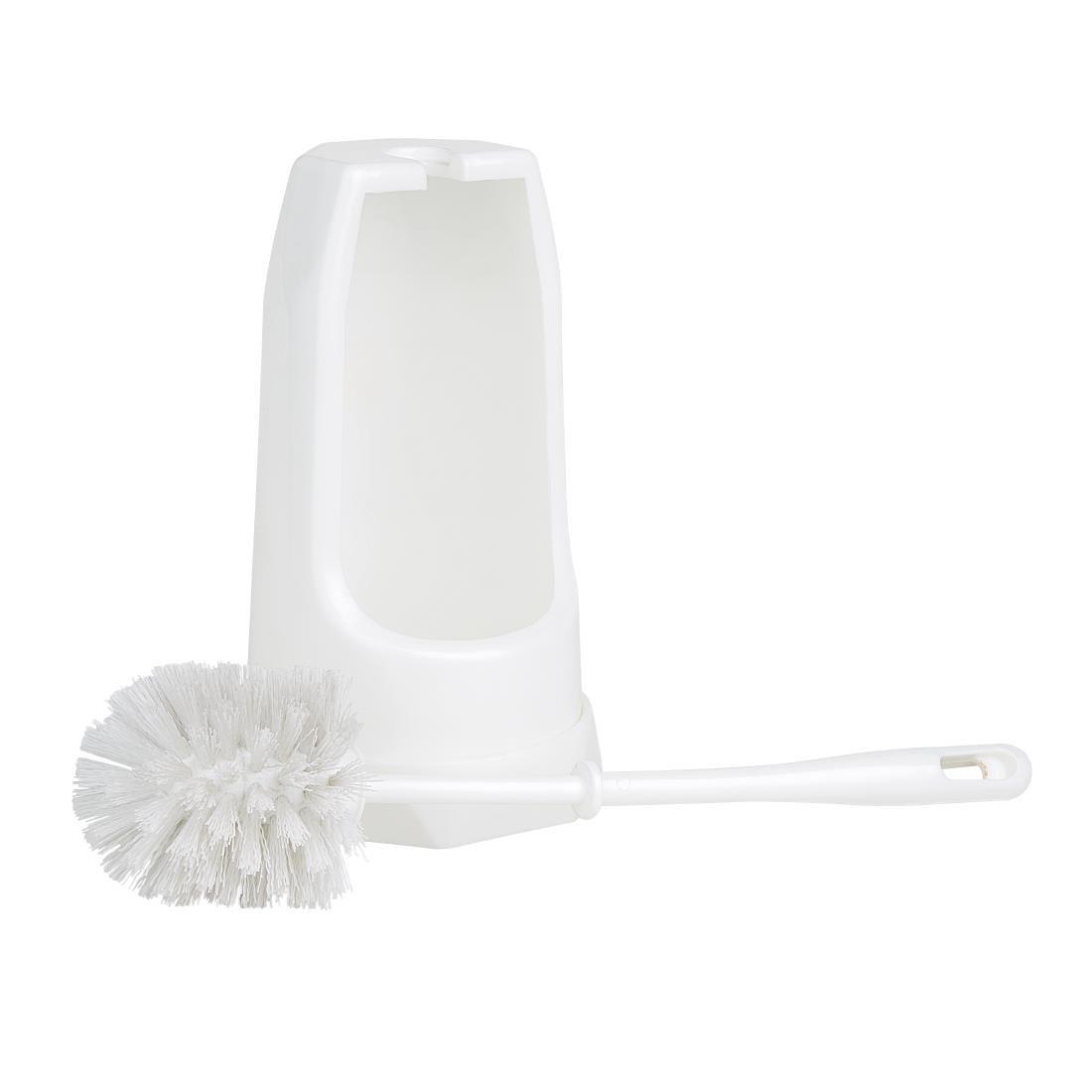 Jantex ronde toiletborstel & houder - Wit