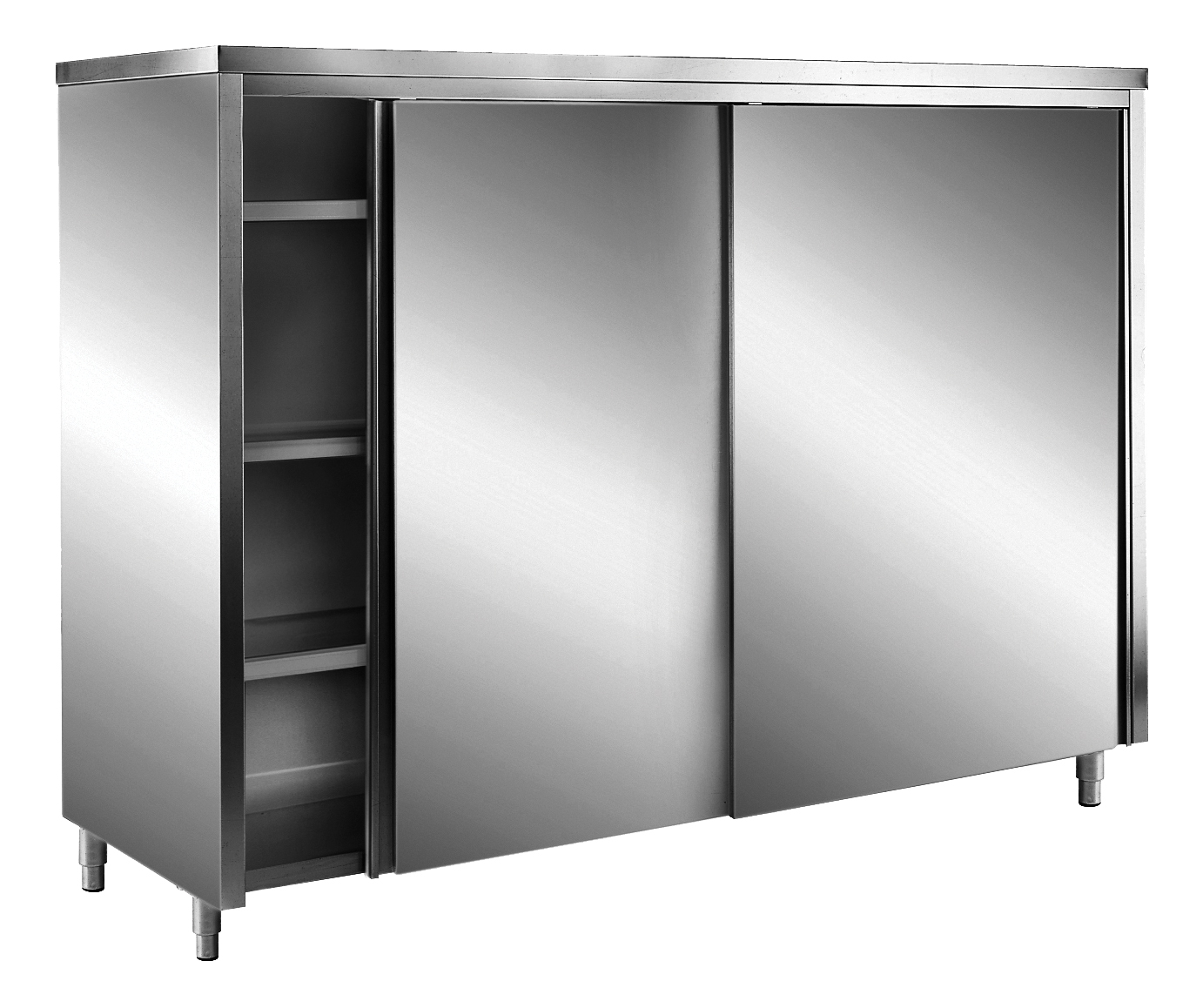 SARO AISI430 Armoire de stockage, portes coulissantes, toit plat 1600x600