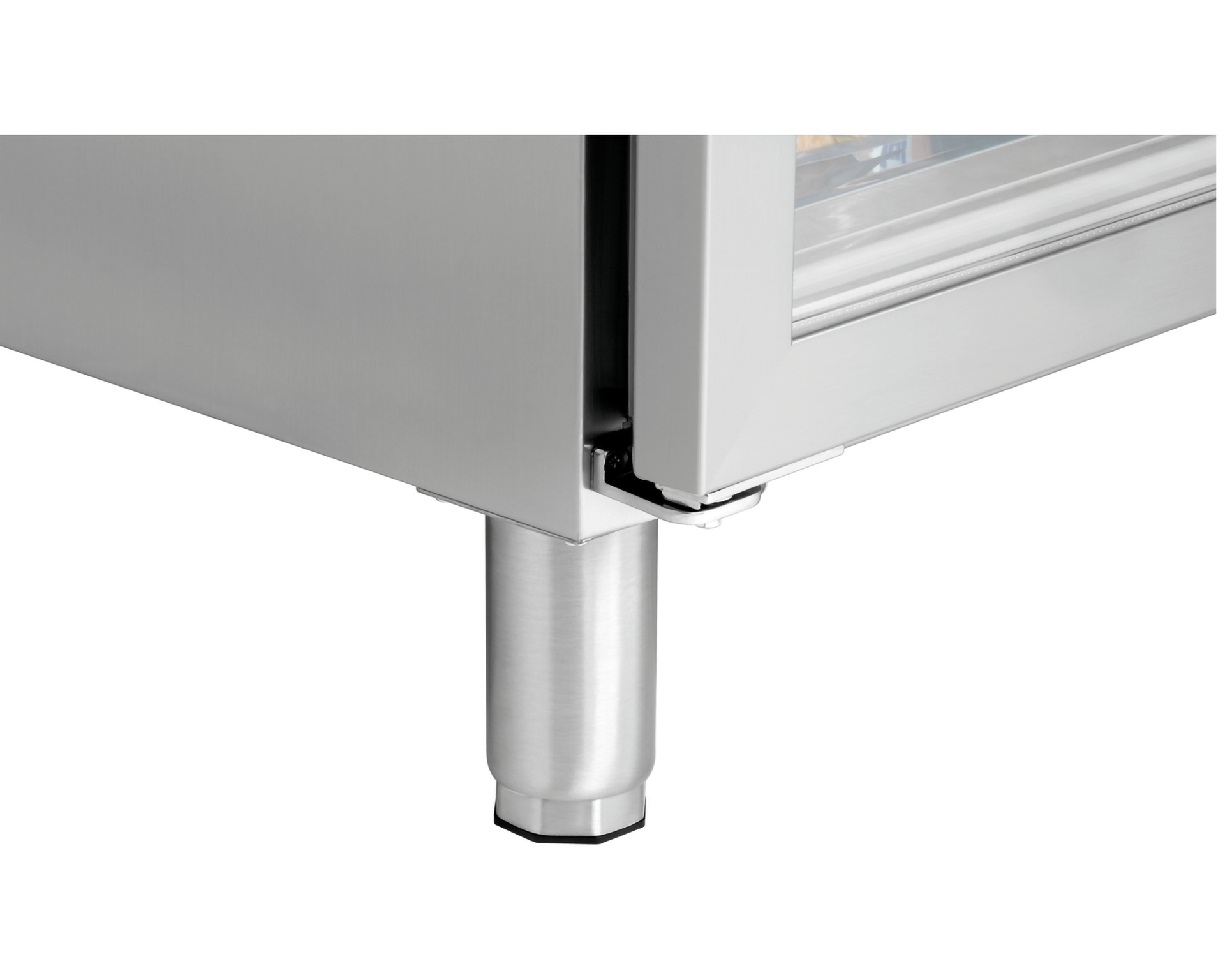 RVS koelkast 461L - Glazen deur